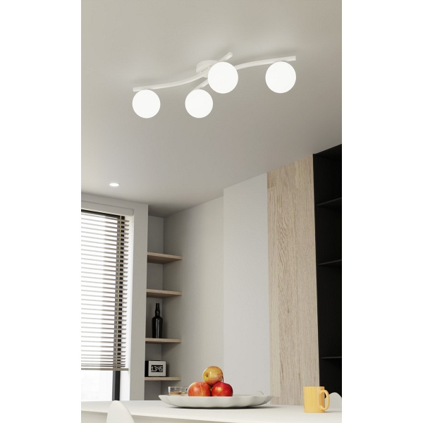 Lampa sufitowa OPUS 4 WH OPAL