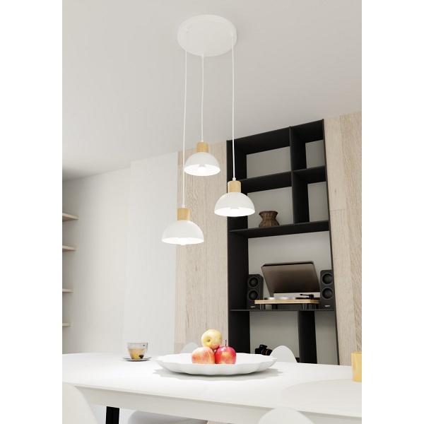 Lampa wisząca SECO 3 PREM WH - Emibig
