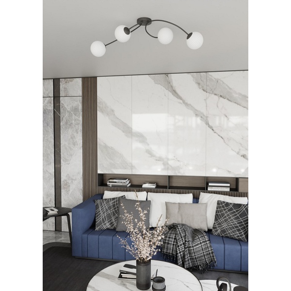 Lampa sufitowa VIBRA 4 BL OPAL