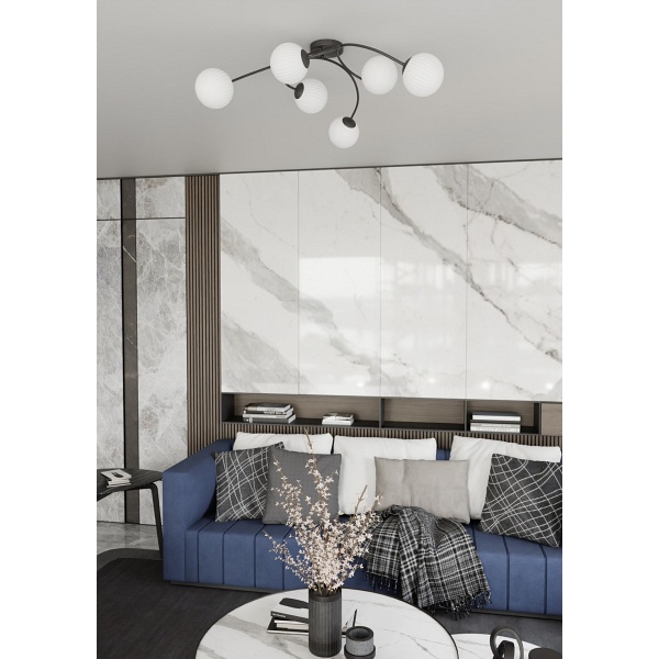 Lampa sufitowa VIBRA 6 BL OPAL - Emibig
