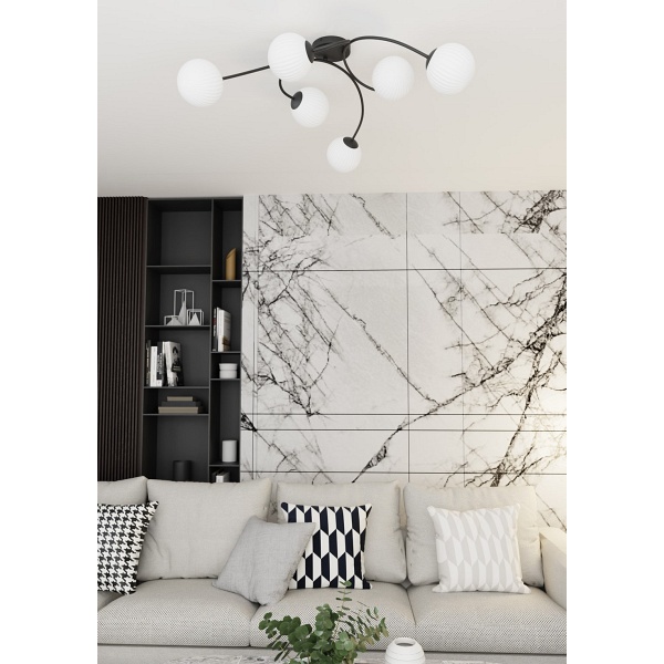 Lampa sufitowa VIBRA 6 BL OPAL