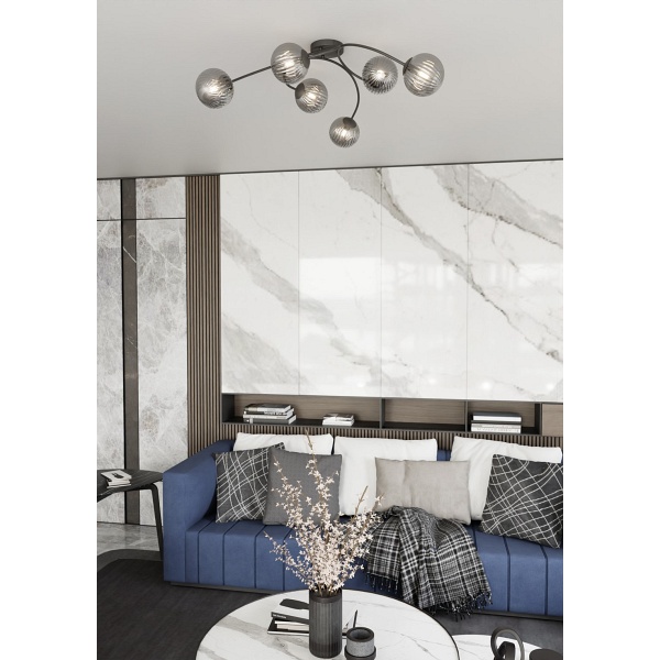 Lampa sufitowa VIBRA 6 BL GRAFIT - Emibig