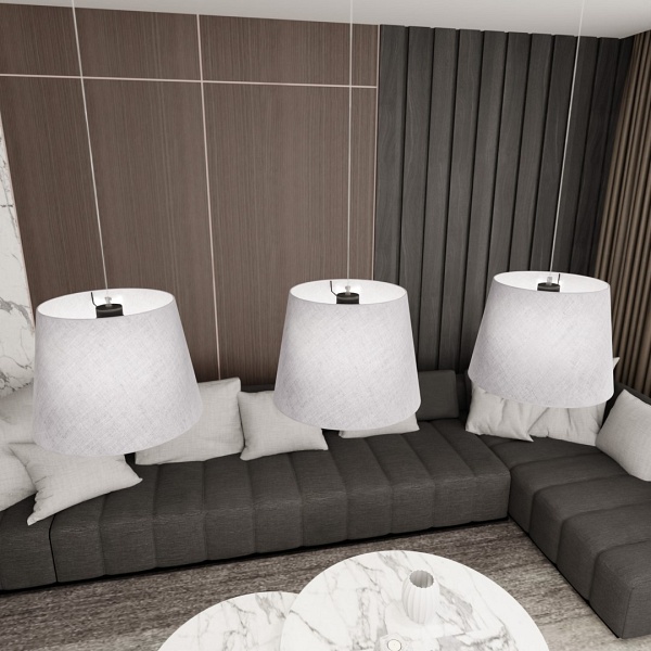 Lampa wisząca EPOCA 3 GREY