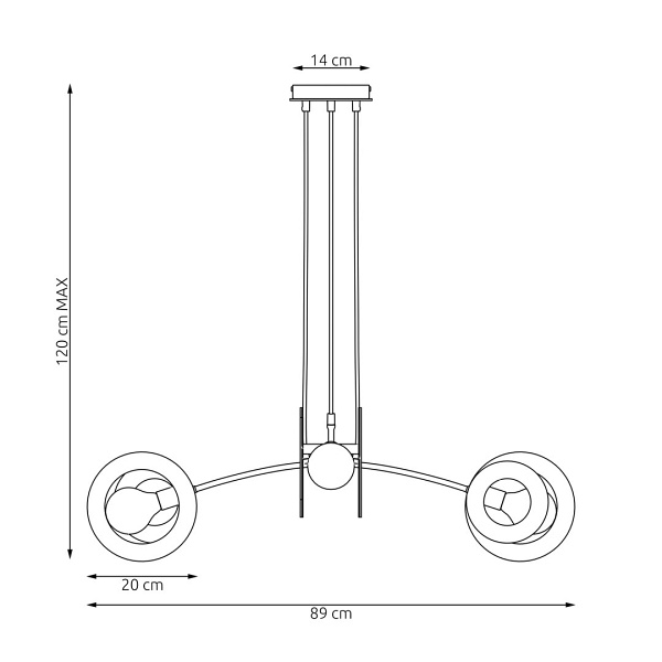 Lampa wisząca SKIVA 4 BL