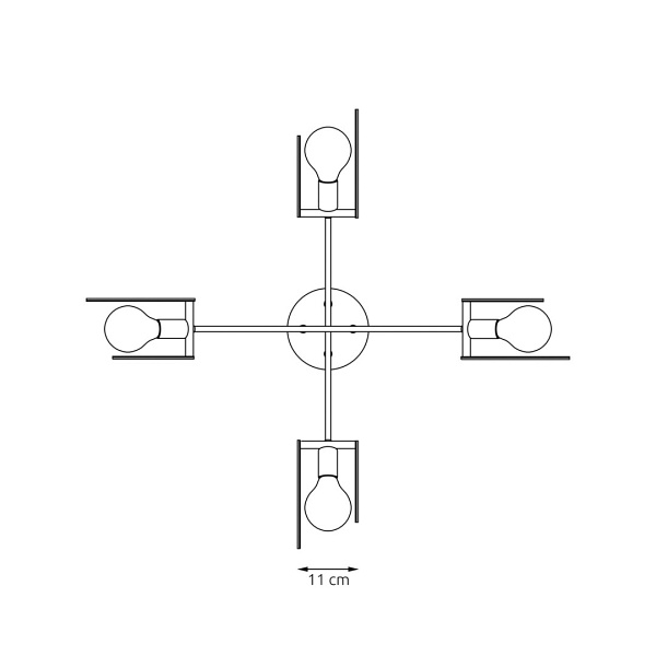 Lampa wisząca SKIVA 4 WH