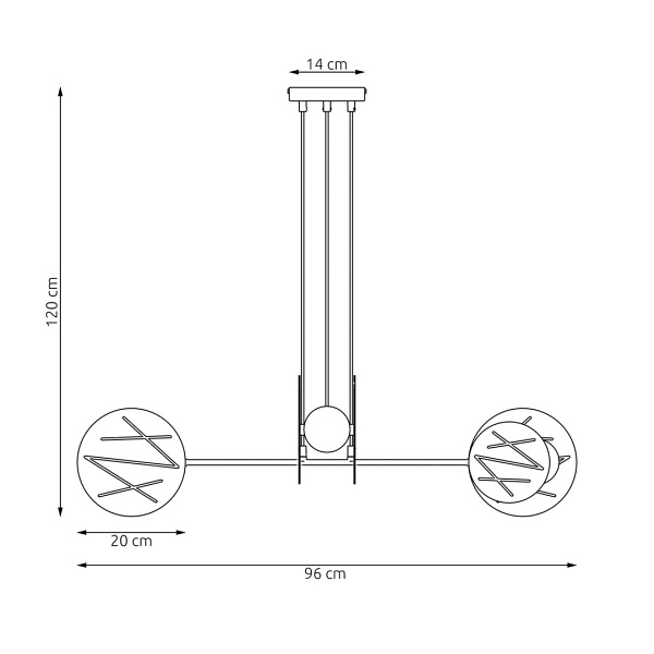 Lampa wisząca XOTIC 4 BL