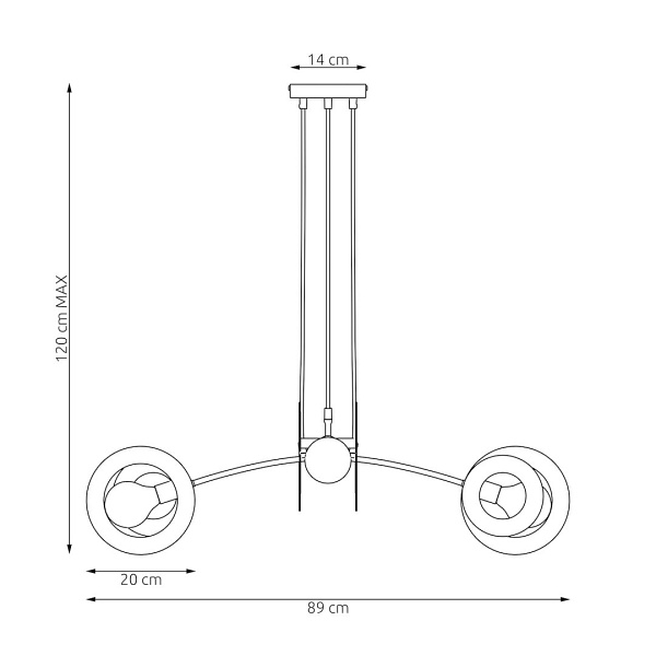Lampa wisząca EUFORIA 4 BL - Emibig