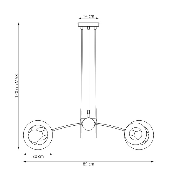 Lampa wisząca EUFORIA 4 WH