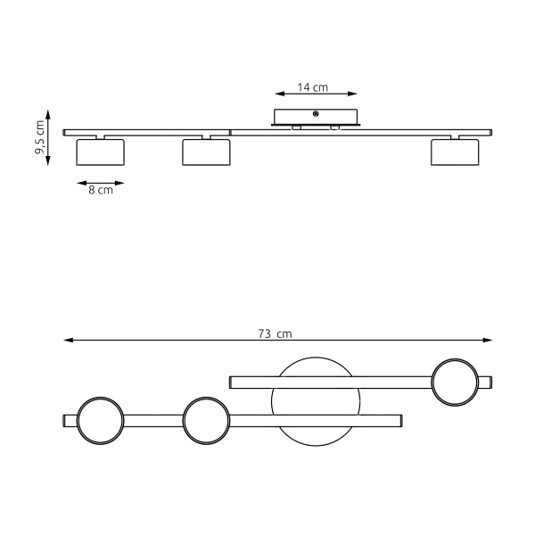 Lampa sufitowa FRAGMENT 3 WH oprawa oświetleniowa