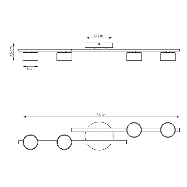 Lampa sufitowa FRAGMENT 4 WH