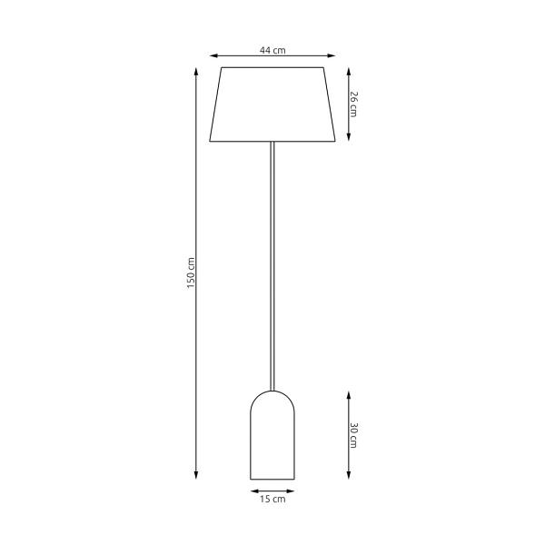 Lampa podłogowa PEARL LP GRAY