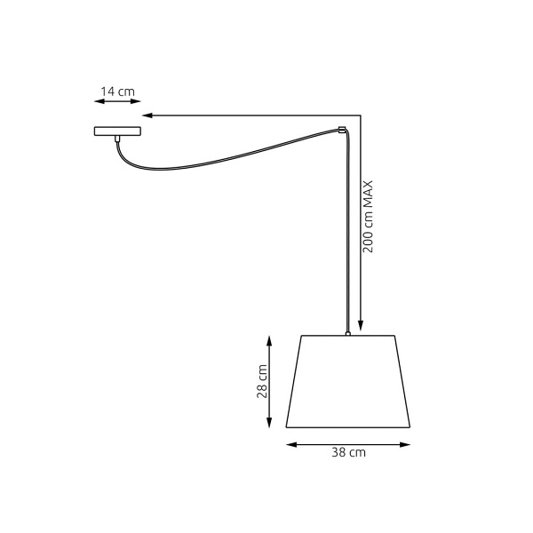 Lampa wisząca ASCOT 1 GRAY