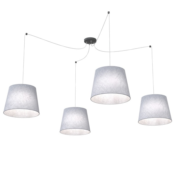 Lampa wisząca ASCOT 4 GRAY