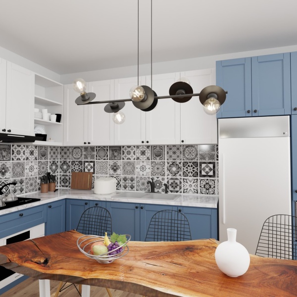 Lampa wisząca TOKEN 6 BL