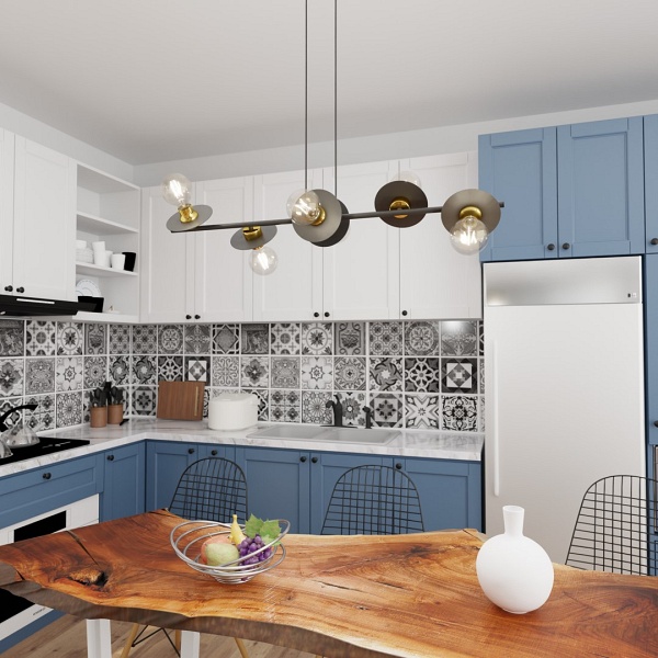 Lampa wisząca TOKEN 6 BL GOLD