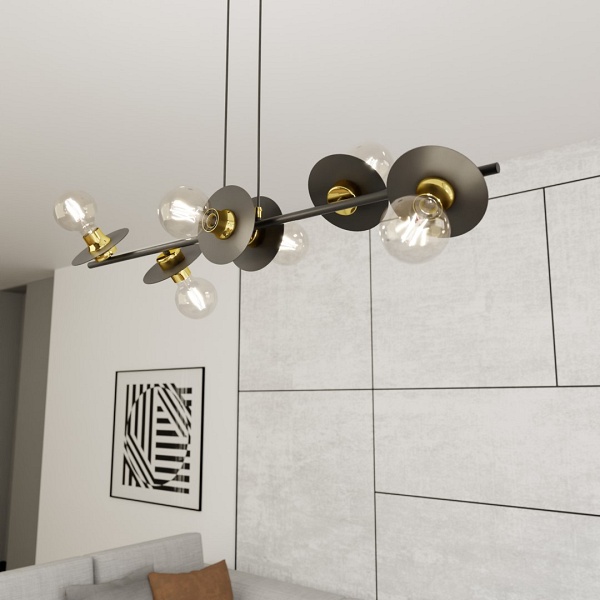 Lampa wisząca TOKEN 6 BL GOLD