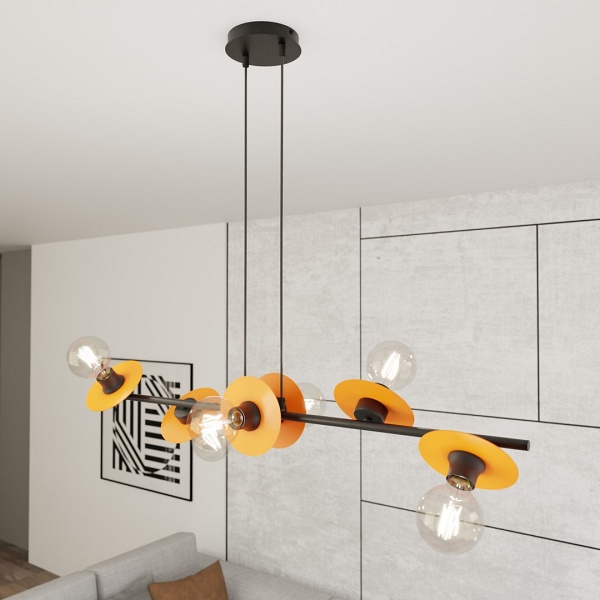Lampa wisząca TOKEN 6 BL ORANGE
