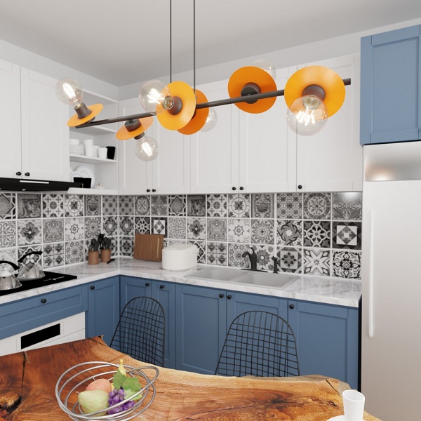 Lampa wisząca TOKEN 6 BL ORANGE