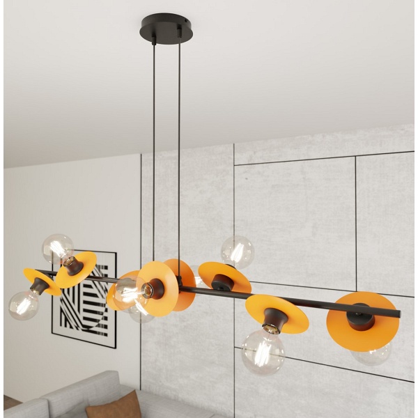 Lampa wisząca TOKEN 8 BL ORANGE