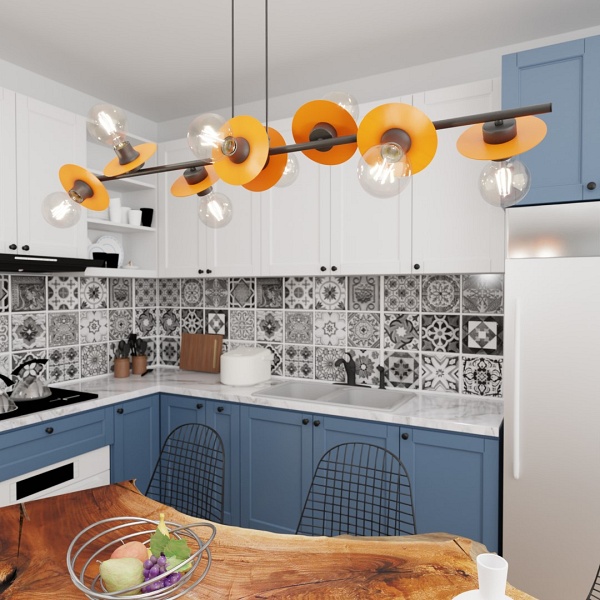 Lampa wisząca TOKEN 8 BL ORANGE