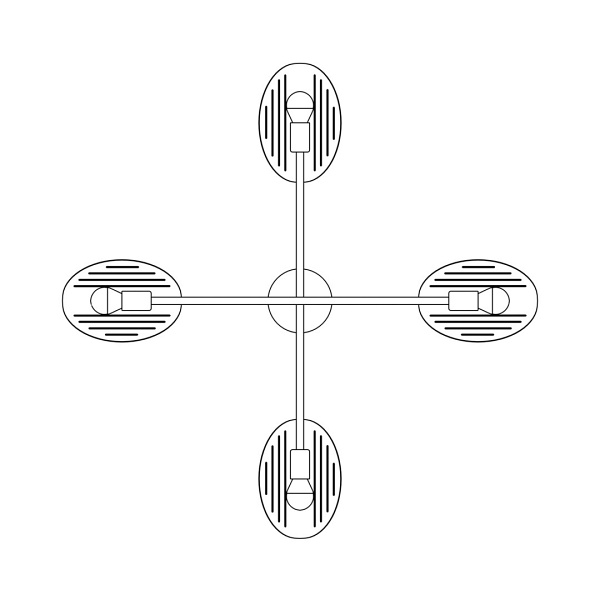 Lampa wisząca SABER 4 BL