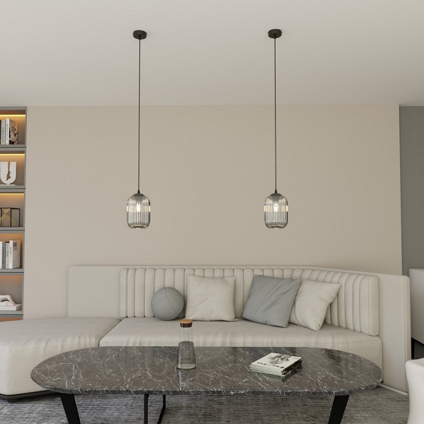 Lampa wisząca VERDI 1 BL GRAFIT - Emibig
