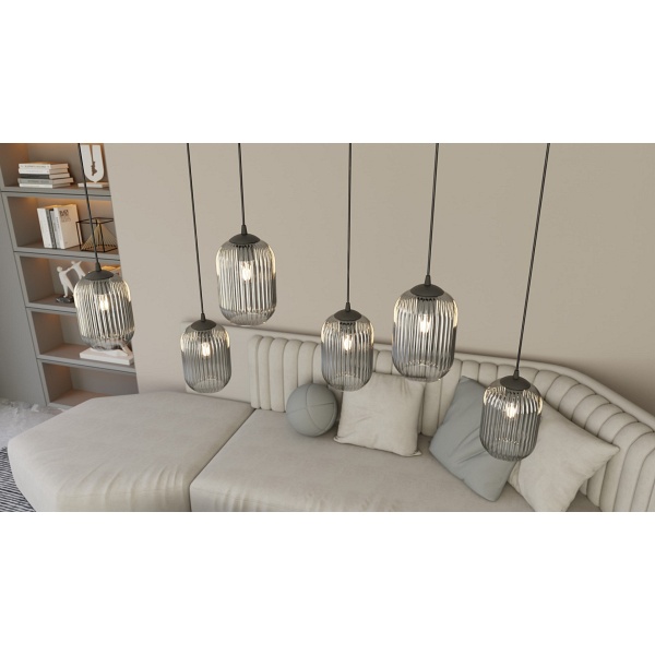 Lampa wisząca VERDI 1 BL GRAFIT - Emibig