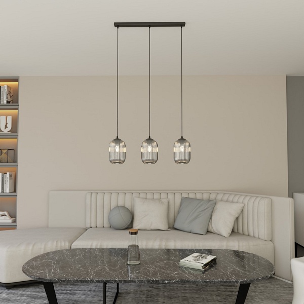 Lampa wisząca VERDI 3 BL GRAFIT - Emibig