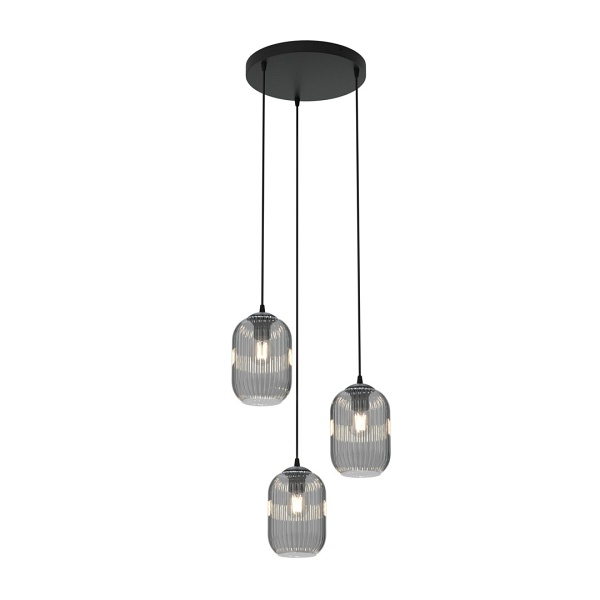Lampa wisząca VERDI 3PREM BL GRAFIT - Emibig