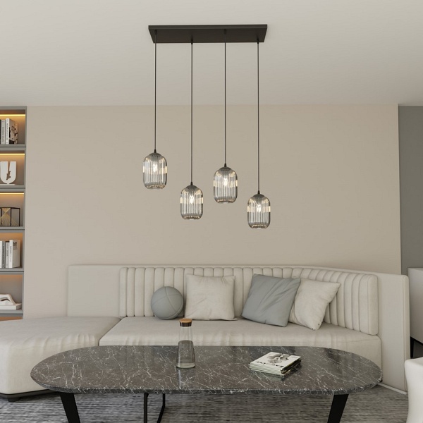 Lampa wisząca VERDI 4 BL GRAFIT - Emibig