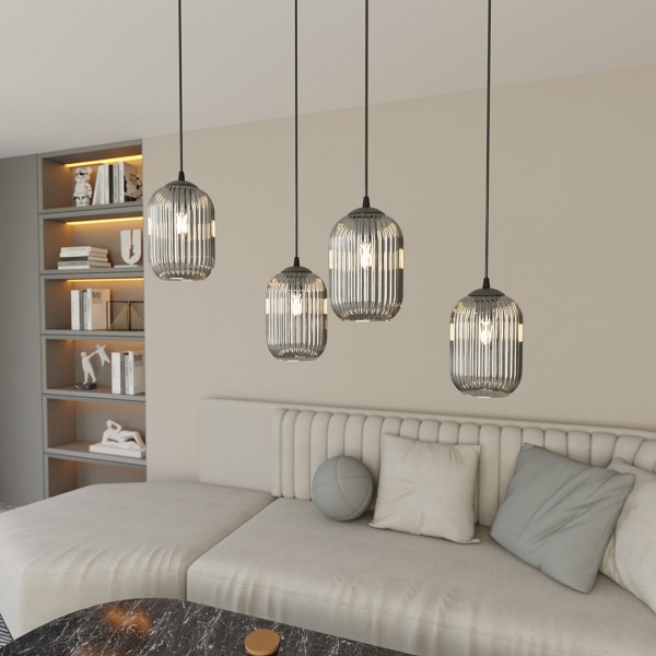 Lampa wisząca VERDI 4 BL GRAFIT - Emibig