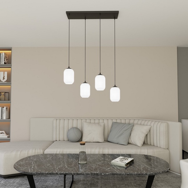 Lampa wisząca VERDI 4 BL OPAL - Emibig