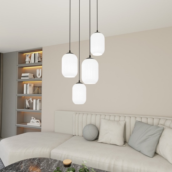 Lampa wisząca VERDI 4PREM BL OPAL - Emibig