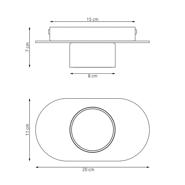 Lampa sufitowa DIAZ 1 BL WOOD - Emibig