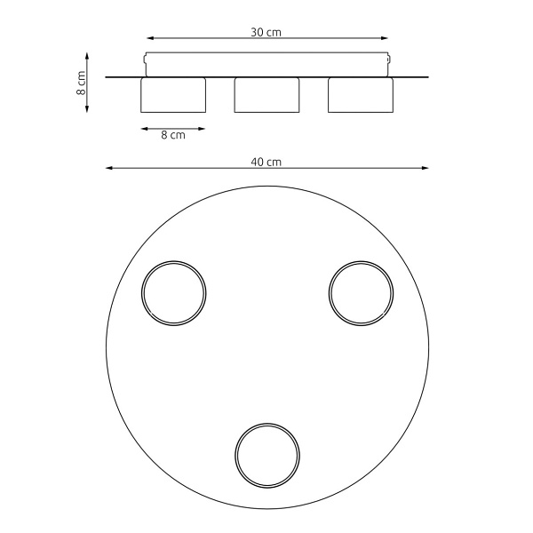 Lampa wisząca BOLX 3 BL