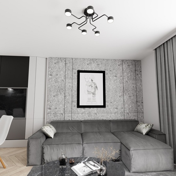 Lampa wisząca KURAGE 6 BL