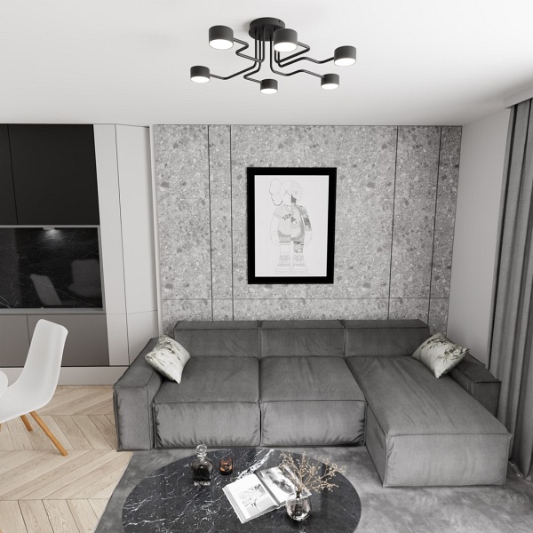 Lampa wisząca KURAGE 6 BL