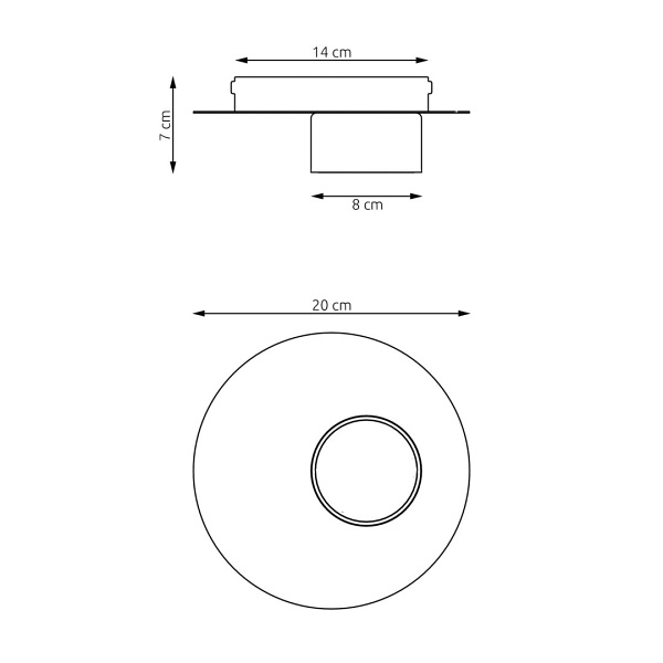 Lampa wisząca PIXO 1 BL