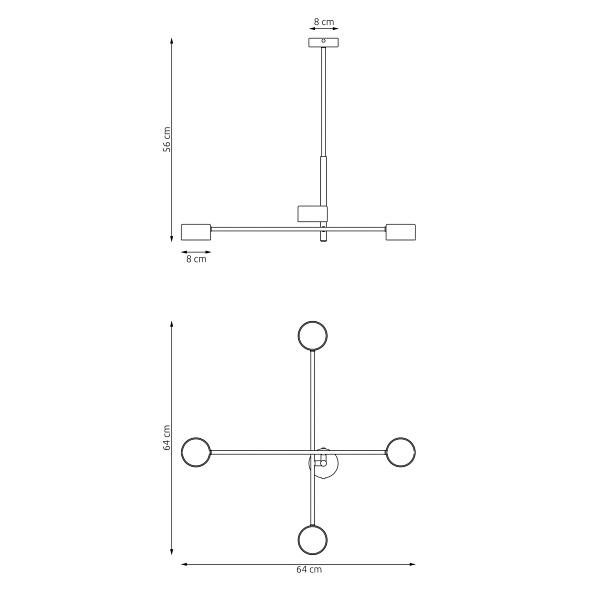 Lampa wisząca NATSU 4 BL