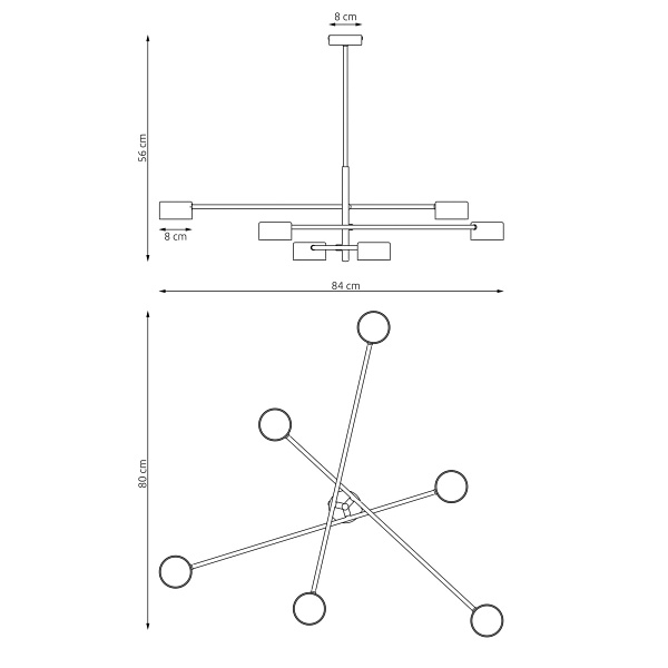 Lampa wisząca NATSU 6 BL