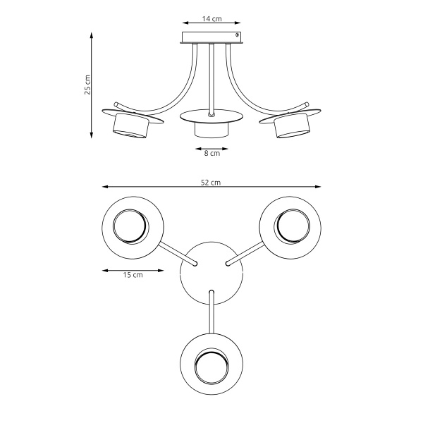 Lampa wisząca ENSO 3 BL