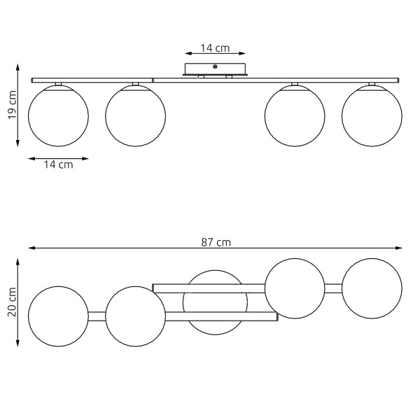Lampa wisząca KAIRO 4 BL OPAL