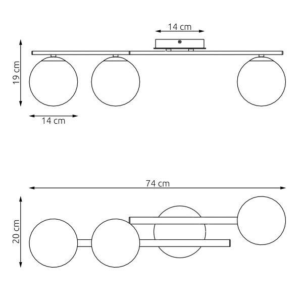 Lampa wisząca KAIRO 3 BL GRAFIT