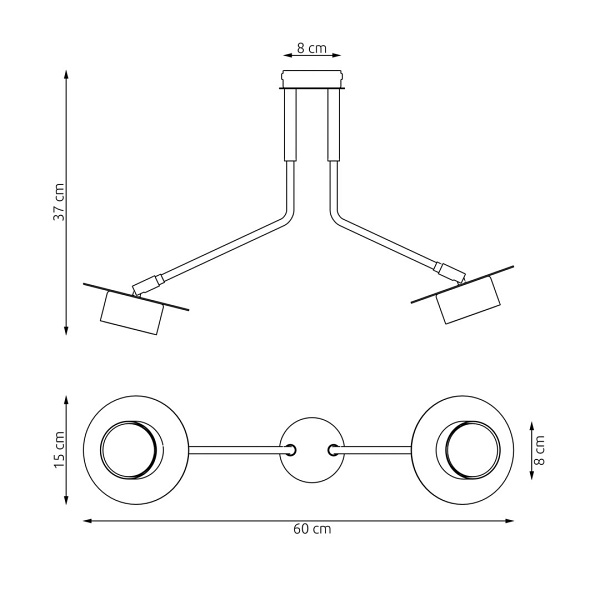 Lampa wisząca MIZU 2 BL