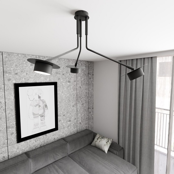 Lampa wisząca MIZU 3 BL