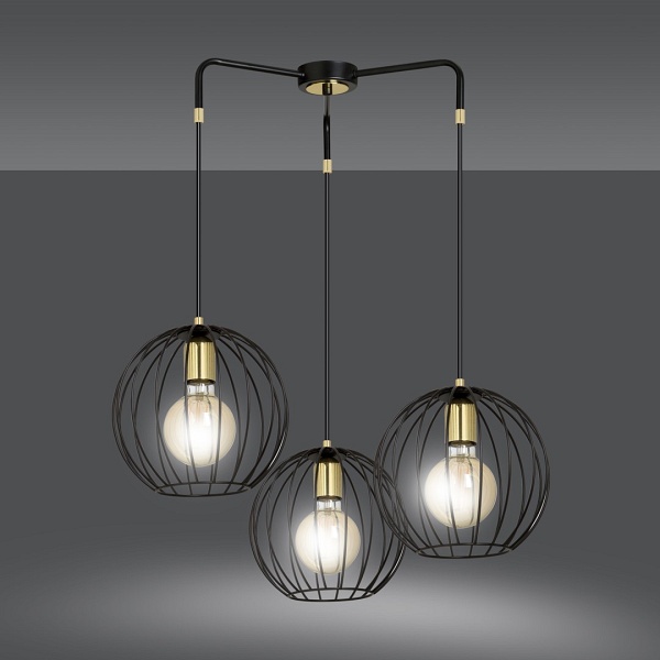 Lampa wisząca ALBIO 3 BLACK