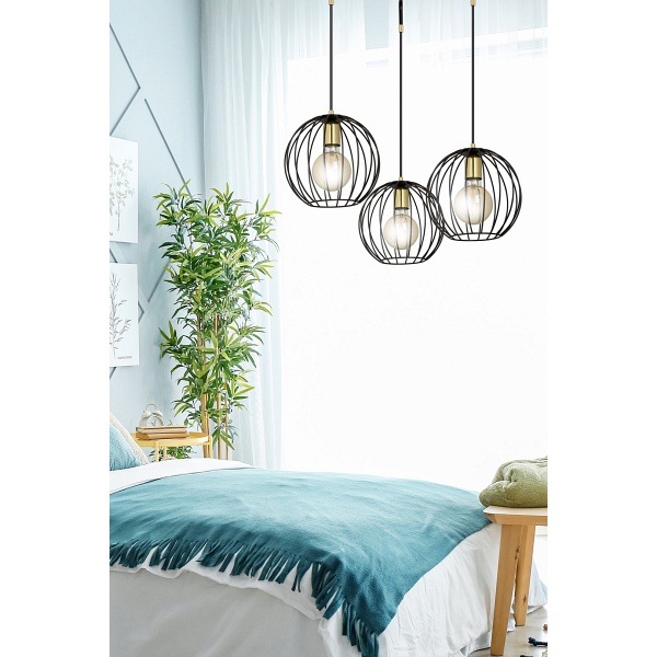 Lampa wisząca ALBIO 3 BLACK