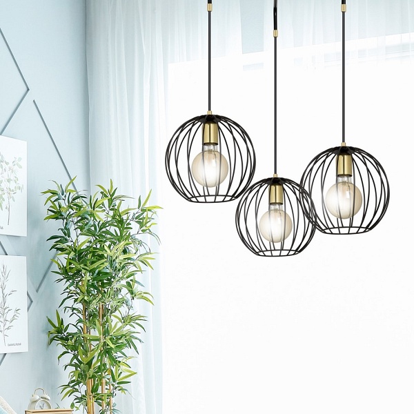 Lampa wisząca ALBIO 3 BLACK