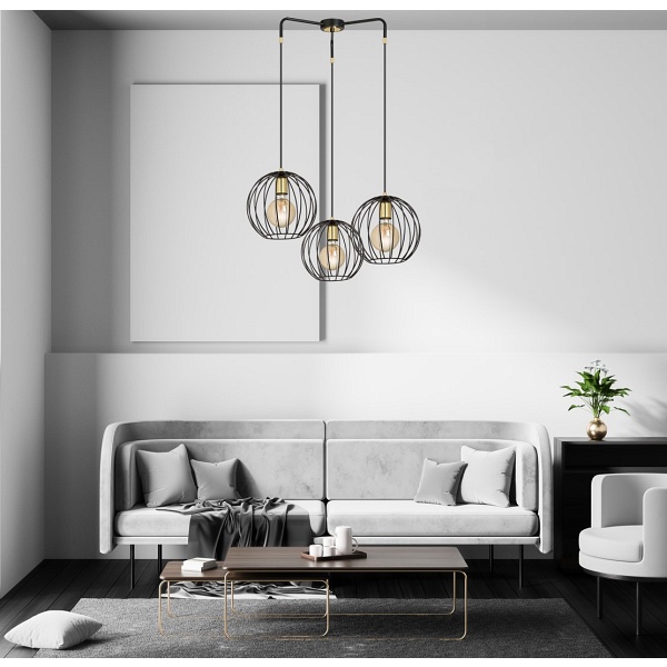 Lampa wisząca ALBIO 3 BLACK