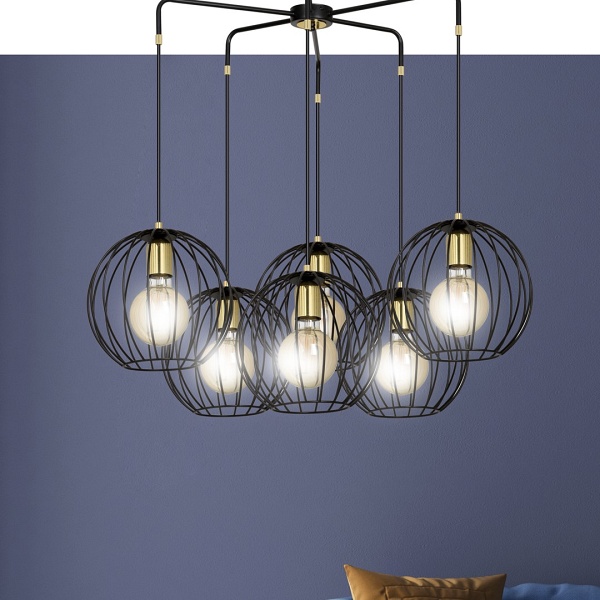 Lampa wisząca ALBIO 6 BLACK